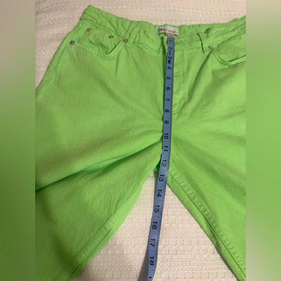 Zara The Boogie Pants Vibrant Green Wide Leg Pants - Picture 10 of 12